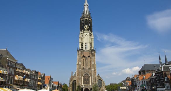 New Church and Market Square in Delft, the Netherlands