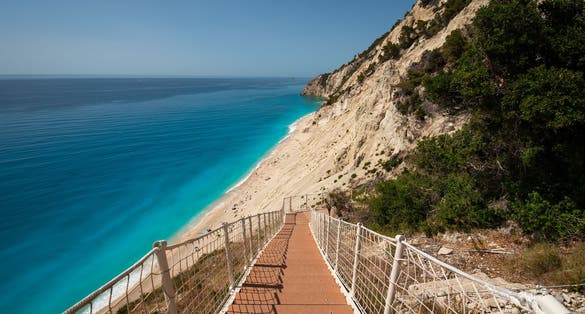 PHOTO OF Egremni beach, Lefkada island, Greece.
