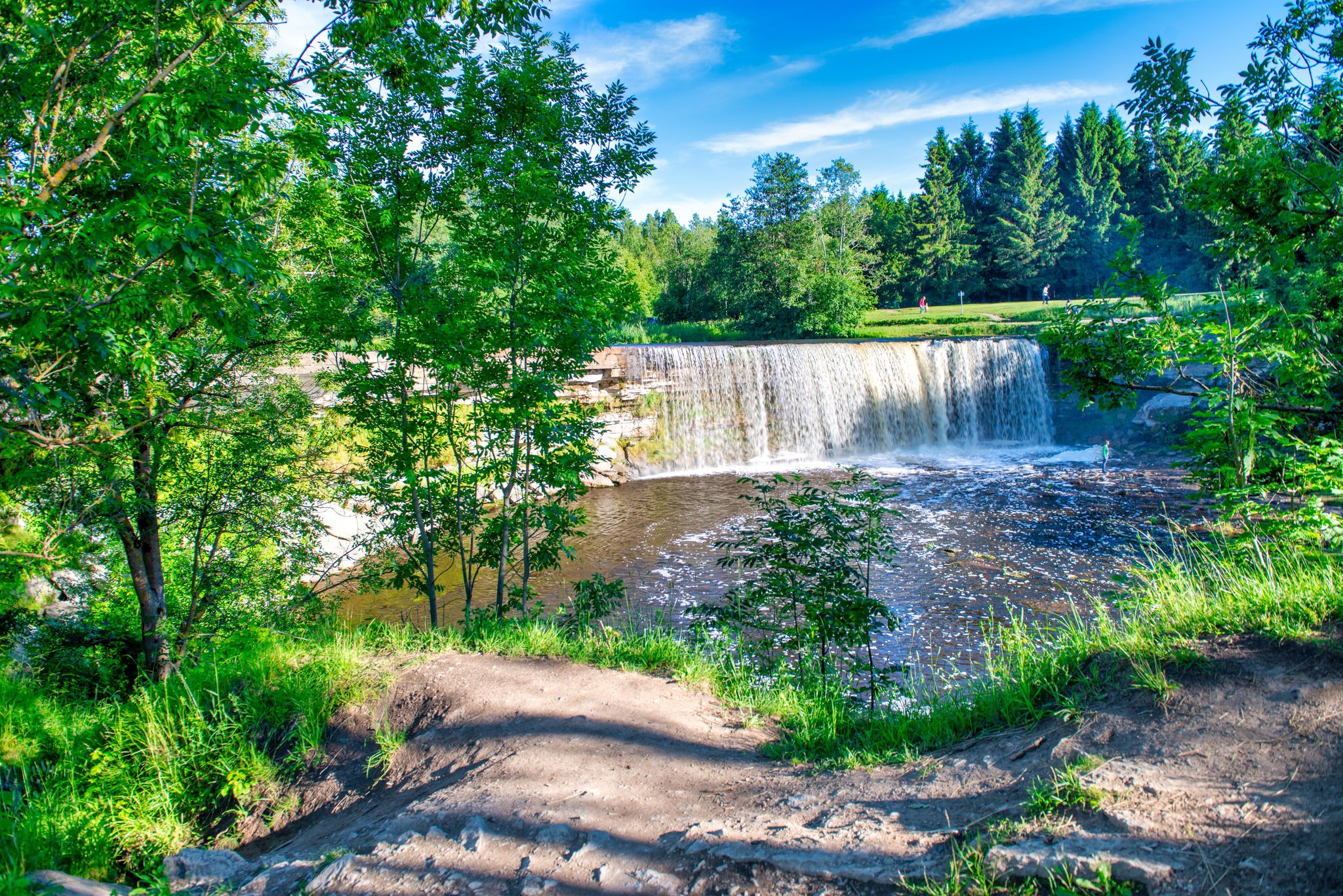 Photo of Jagala waterfalls in summer season, Estonia.