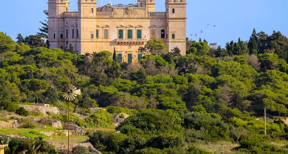 Verdala Castle, Buskett, Malta during autumn