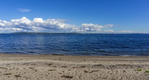 Tivoli beach in Karljohansvern, Horten, Norway.