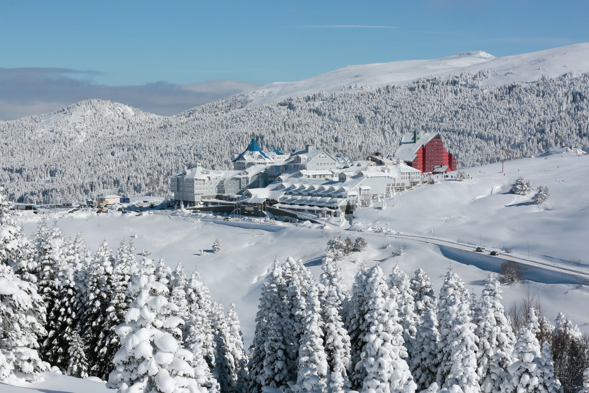 photo of the Uludag Mountain ski resort in Bursa,Turkey.