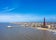 Photo of aerial view of the famous Blackpool Tower and beach on a beautiful Summer day on one of Great Britains most popular holiday destinations, England.