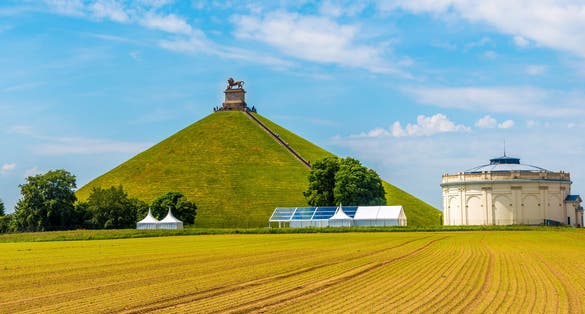 Photo of the Waterloo Hill with Memorial Battle of Waterloo ,Belgium.