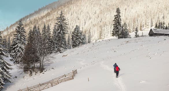 Photo of Aerial of Piatra Craiului National Park, hiking above the clouds, near Piatra Mica or Cabana Curmatura. Piatra Craiului mountains are a mountain range in the Southern Carpathians in Romania .
