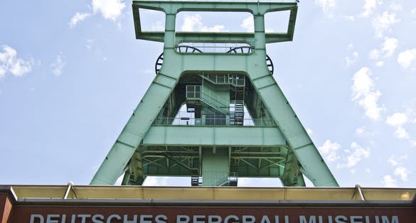 Bochum, Germany. Industrial heritage of Ruhr region. Former coal mine, currently German Mining Museum.