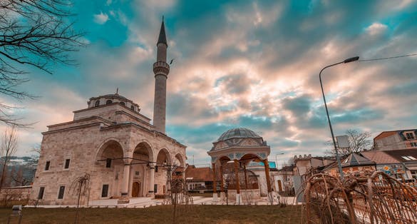 PHOTO OF VIEW OF Ferhadija mosque Banja Luka.