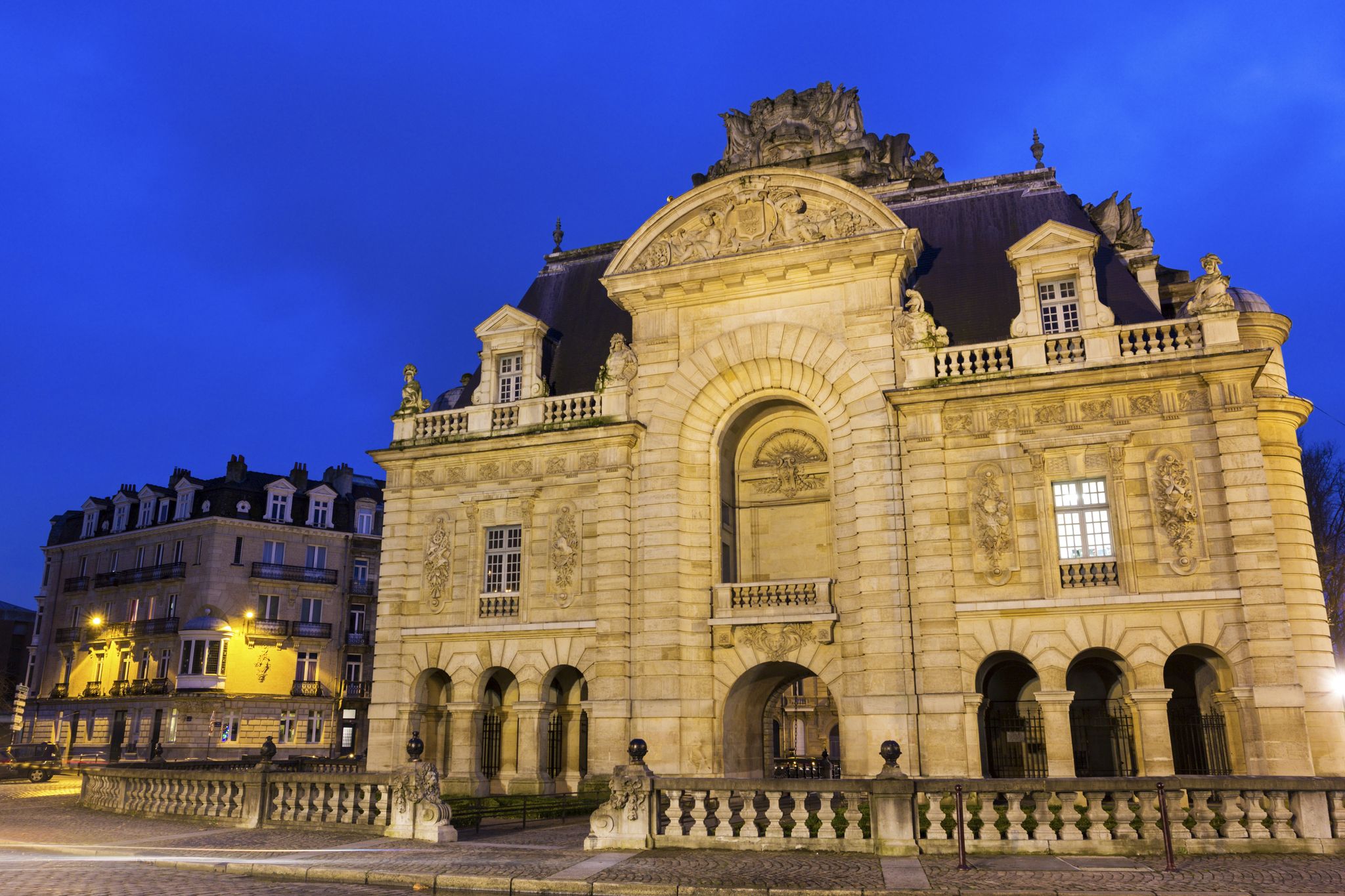 Luxembourg city, the capital of Grand Duchy of Luxembourg, view of the Old Town and Grund quarter on a sunny summer day.