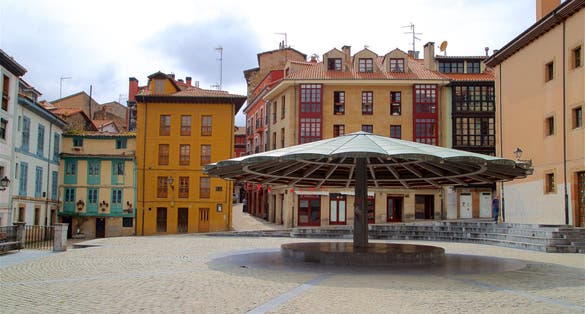 The Umbrella Square (Plaza del Paraguas) is a beautiful space located in the historic center of Oviedo, Spain.