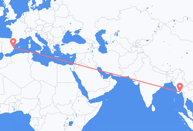 Yangon to Valencia