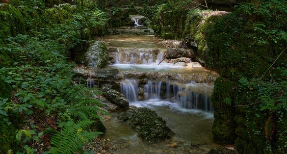 photo of Verena Gorge Hermitage waterfalls in Rüttenen, Switzerland.