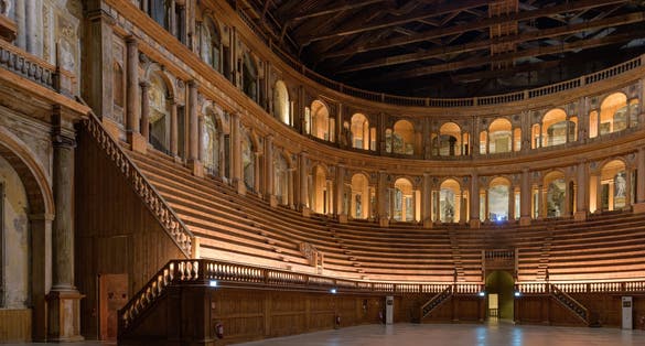 Farnese theatre (Teatro Farnese) - renaissance theatre in the Palazzo della Pilotta, Parma, Italy