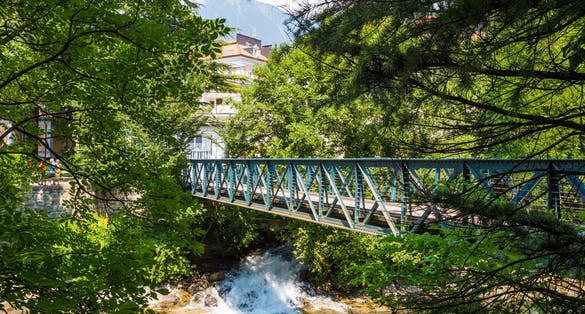 Merano (Italy) - Merano Summerpromenade along the torrente Passirio.