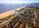 Photo of the aerial view of Great Yarmouth with beach, a resort town on the east coast of England.