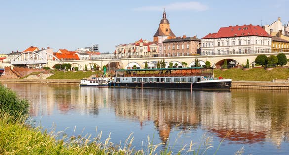 Gorzów Wielkopolski town city at river Warta travel in Poland