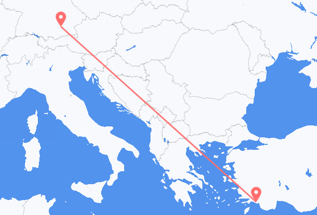 Munich to Dalaman