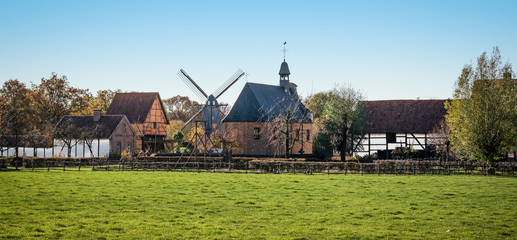 Photo of village center of Bokrijk, Genk, Belgium.
