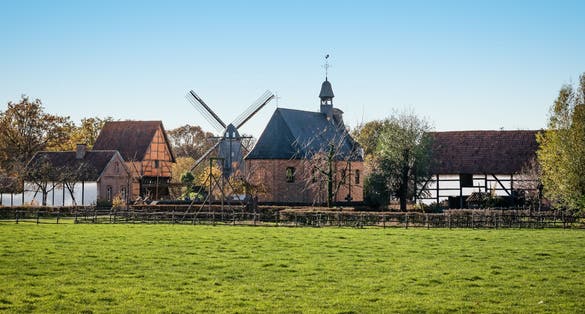 Photo of village center of Bokrijk, Genk, Belgium.