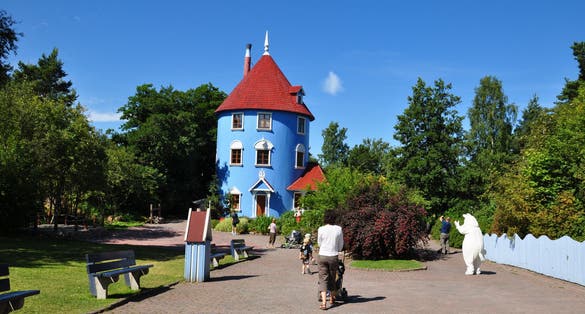 Photo of Moomin House in Park Moomin world, Naantali, Finland.