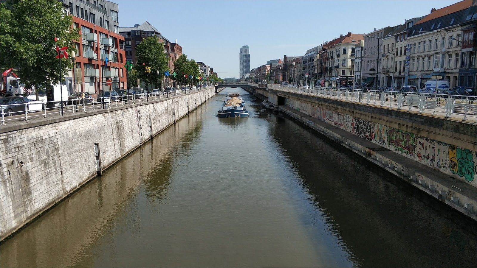 Brussels-Charleroi Canal, Pont-à-Celles, Charleroi, Hainaut, Wallonia, Belgium