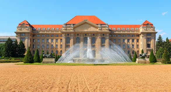 Debrecen University building in Hungary, Europe