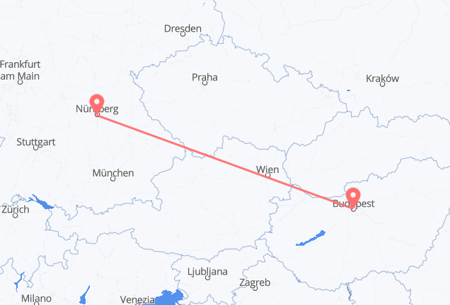 Nuremberg to Budapest