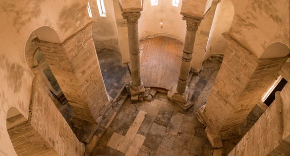 Photo of Interior of St Donatus's church in the ancient old town of Zadar in Croatia.