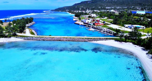 Aerial View of the West Bay on Rota, Northern Mariana Islands
