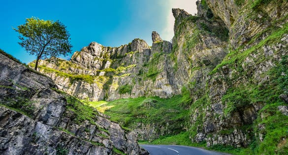 Photo of Cheddar Gorge, England.