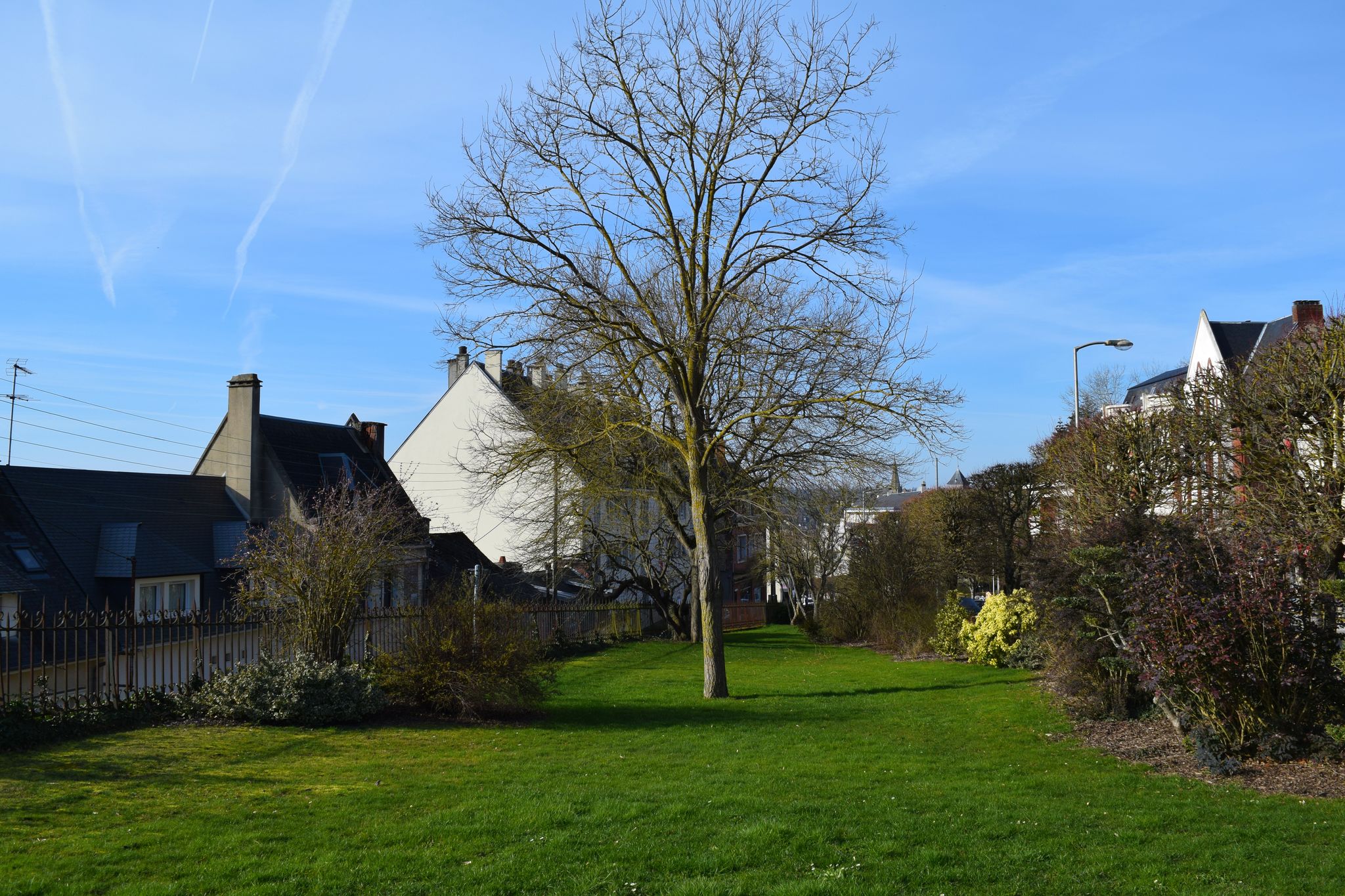 Photo of Small garden between houses at Lisieux ,France.
