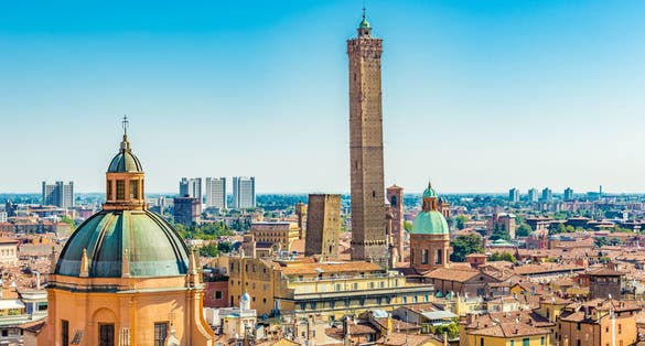 Photo of panoramic view of Bologna,Italy.