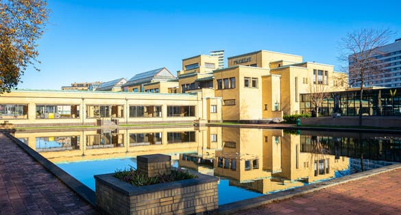 photo of beautiful view of Museum of Arts (Dutch: Kunstmuseum) in the city of The Hague, Netherlands.