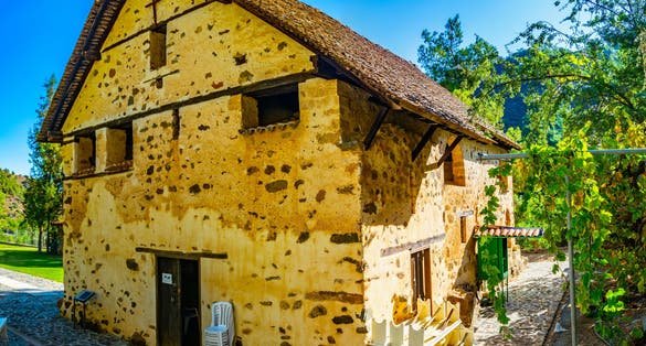 Photo of church of Agios Nikolaos tis Stegis at Kakopetria village on Cyprus.