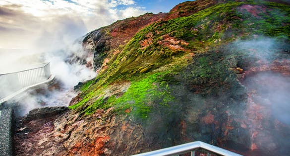 photo of Natural hot spring in Iceland .