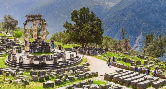 photo of  The Tholos at the sanctuary of Athena Pronoia,Delphi,Greece,Delphi  Greece.