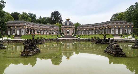 photo of view of Hermitage New Palace,Munich Germany.