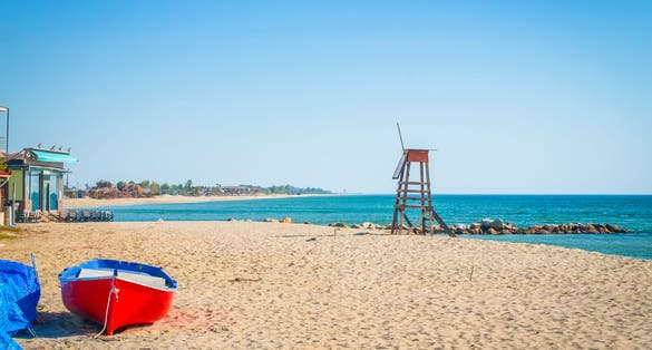 Beautiful Paralia Katerini beach, Greece.