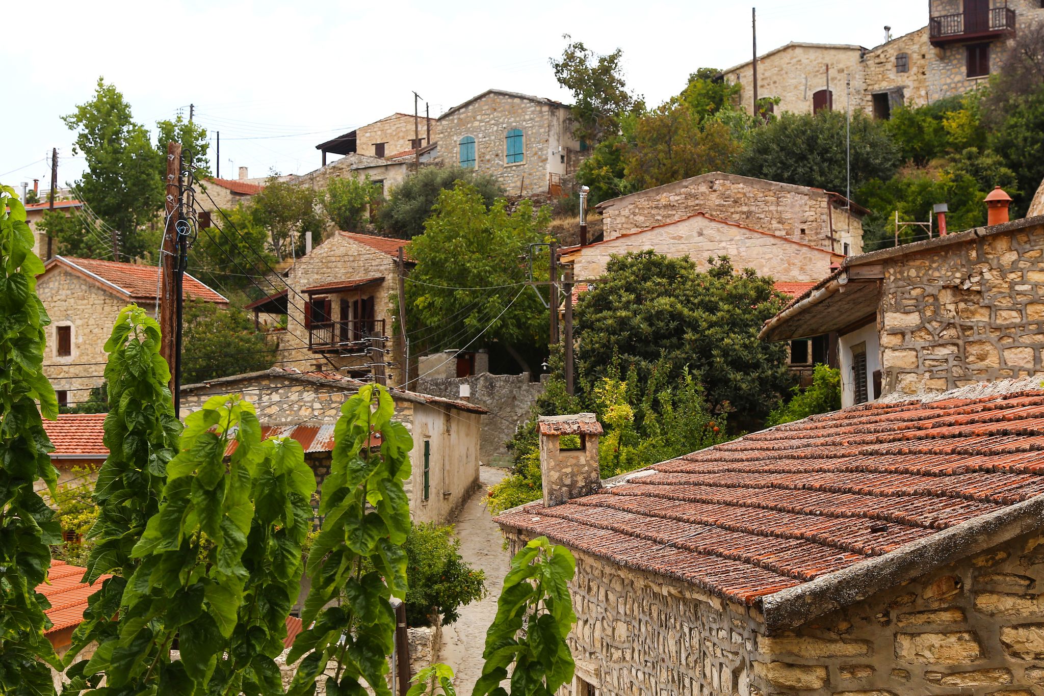 Photo of Lofou, a famous touristic village in Cyprus.