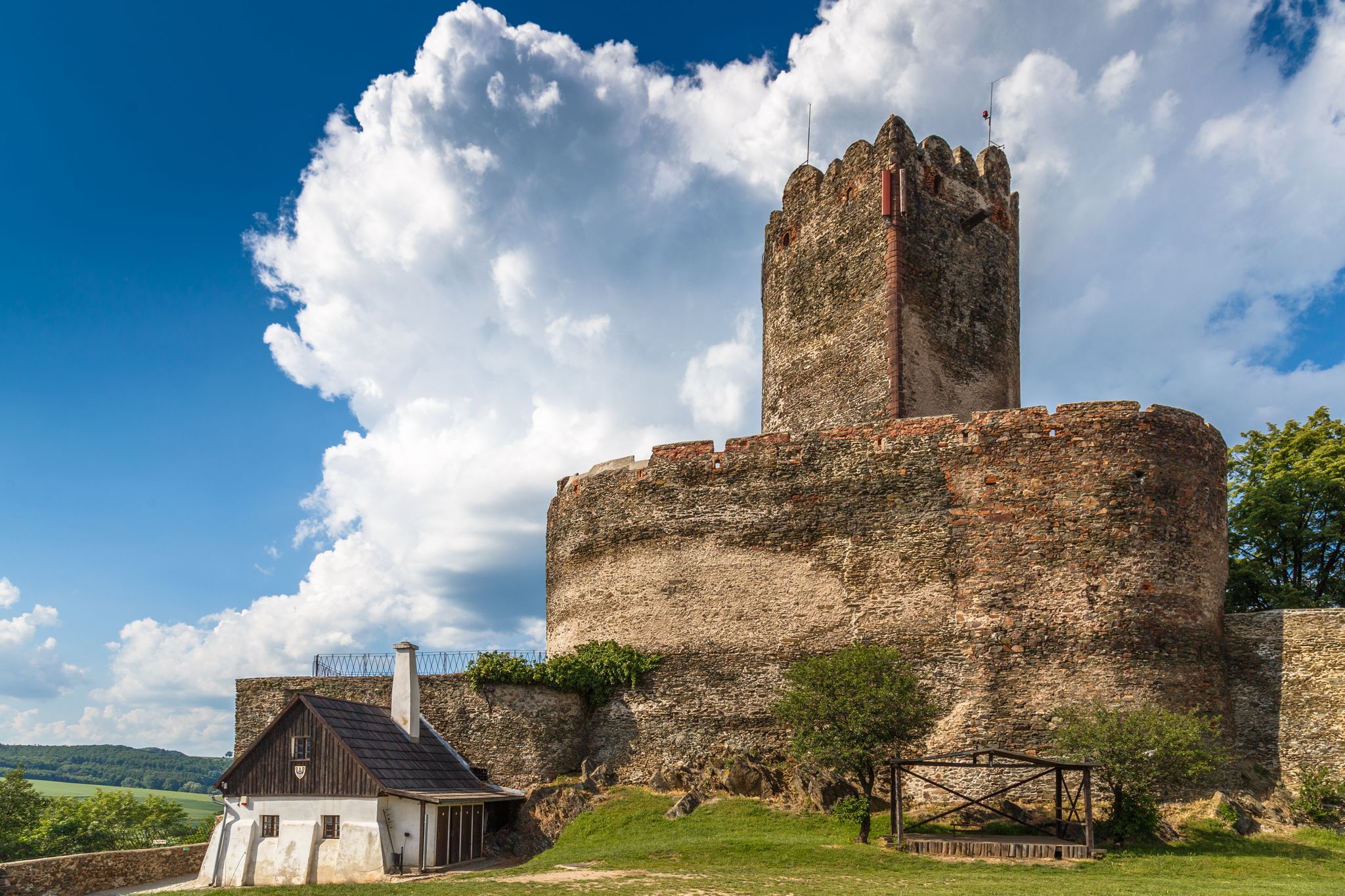 Bolkow Castle, Lower Silesia, Poland. Medieval castle, which served as defensive functions in a strategic position. The object can be visited, there is a museum and exhibitions, sometimes concerts.