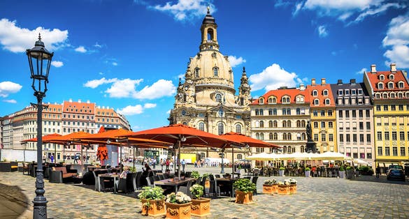 Photo of the ancient city of Dresden, Germany. Historical and cultural center of Europe.