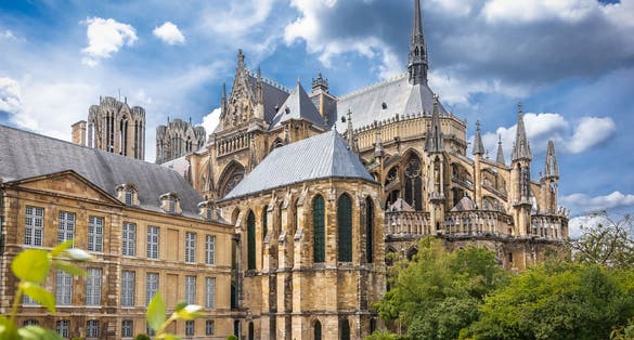 Photo of outside the Cathedral of Reims ,France.