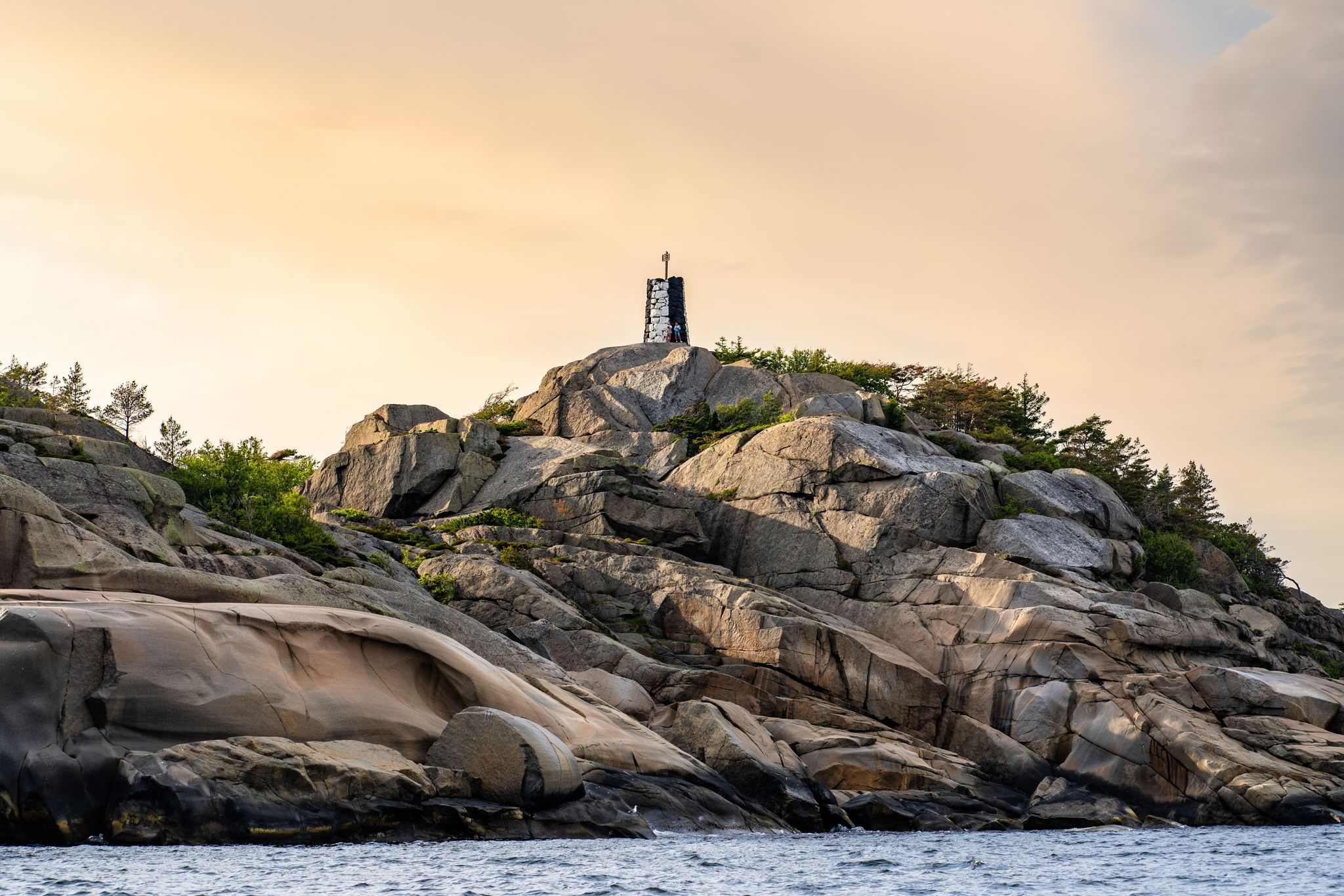 Tønsberg Tønne at sunset view from boat