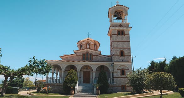 Photo of St. Paul church in old Corinth, Greece.