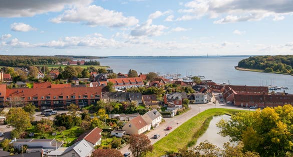 photo of view of View over town of Vordingborg in Denmark