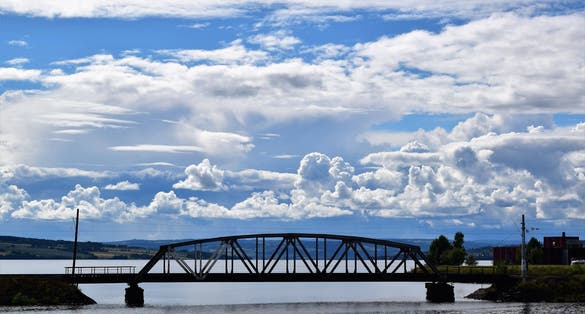 photo of view of A railway bridge in Hamar, Norway.