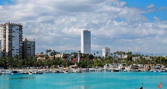 Photo of Mediterranean and Mersin city, Turkey.