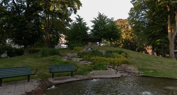 photo of Vasaparken a beautiful little park in Vasastan, Stockholm, Sweden.