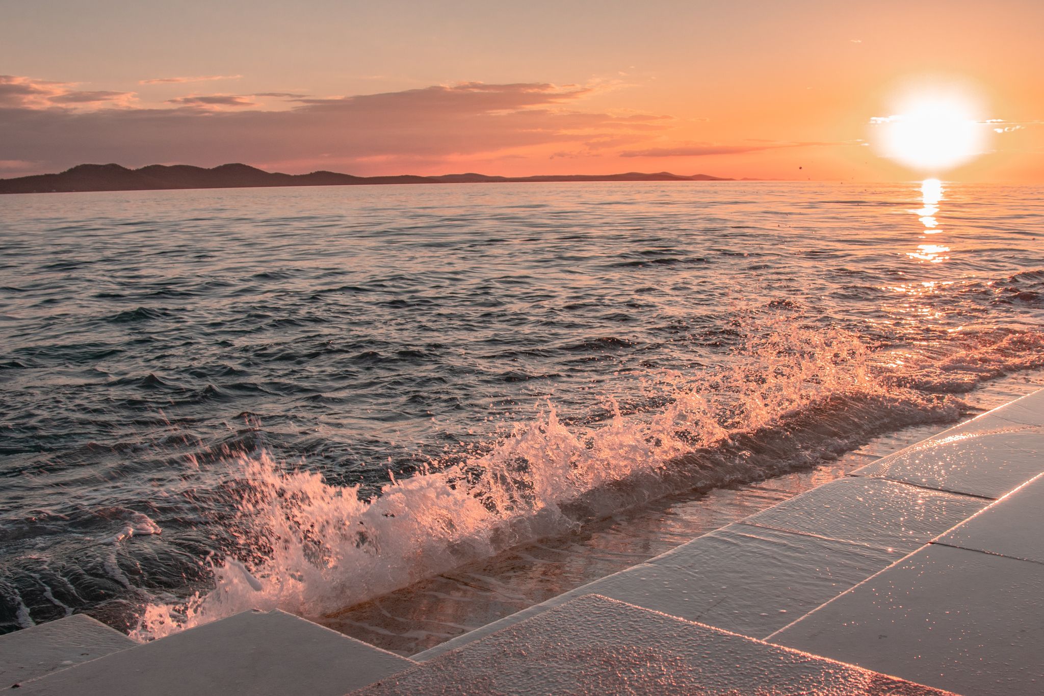 Photo of Sunset in Zadar by the Sea organ.