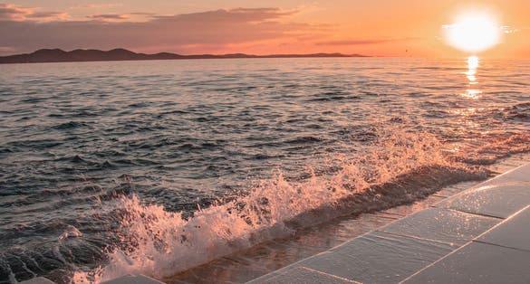 Photo of Sunset in Zadar by the Sea organ.