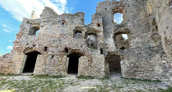 Photo of Brekov castle in eastern Slovakia.